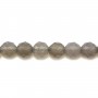 Agate grise Round faceted 6mm x 40 cm 