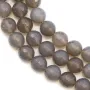 Agate grise Ronde facette 12mm x 40cm