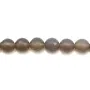 Agate grise Ronde facette 14mm x 40cm