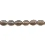 Agate grise ovale 13x18mm x 4pcs  
