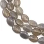 Agate grise ovale 13x18mm x 40cm  