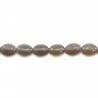 Agate grise ovale 13x18mm x 40cm  