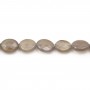 Grey agate ovale faceted 6x9mm x 39cm