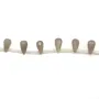 Agate grise goutte facette 5x10mm  x 1pc