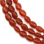 Agate rouge goutte 8x12mm x 40cm