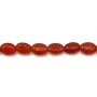 Agate rouge goutte 8x12mm x 40cm