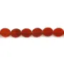Agate rouge ovale 10x12mm x 40cm