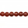 Agate rouge rectangle facette 8x12mm x 40cm