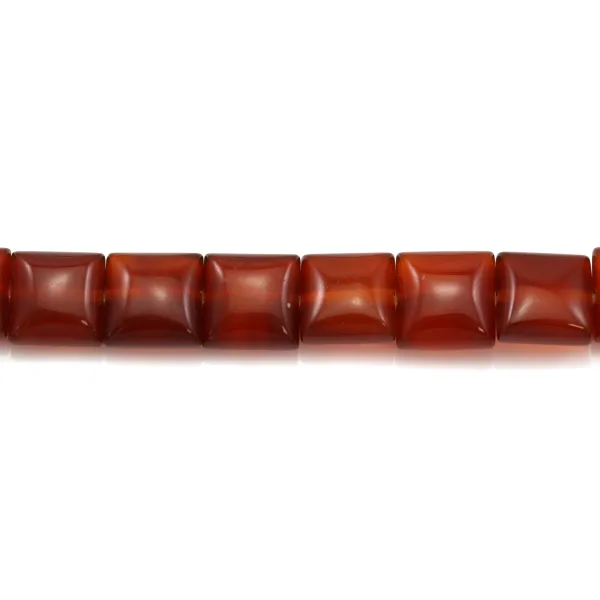 Agate rouge trèfle 16mm x 40cm