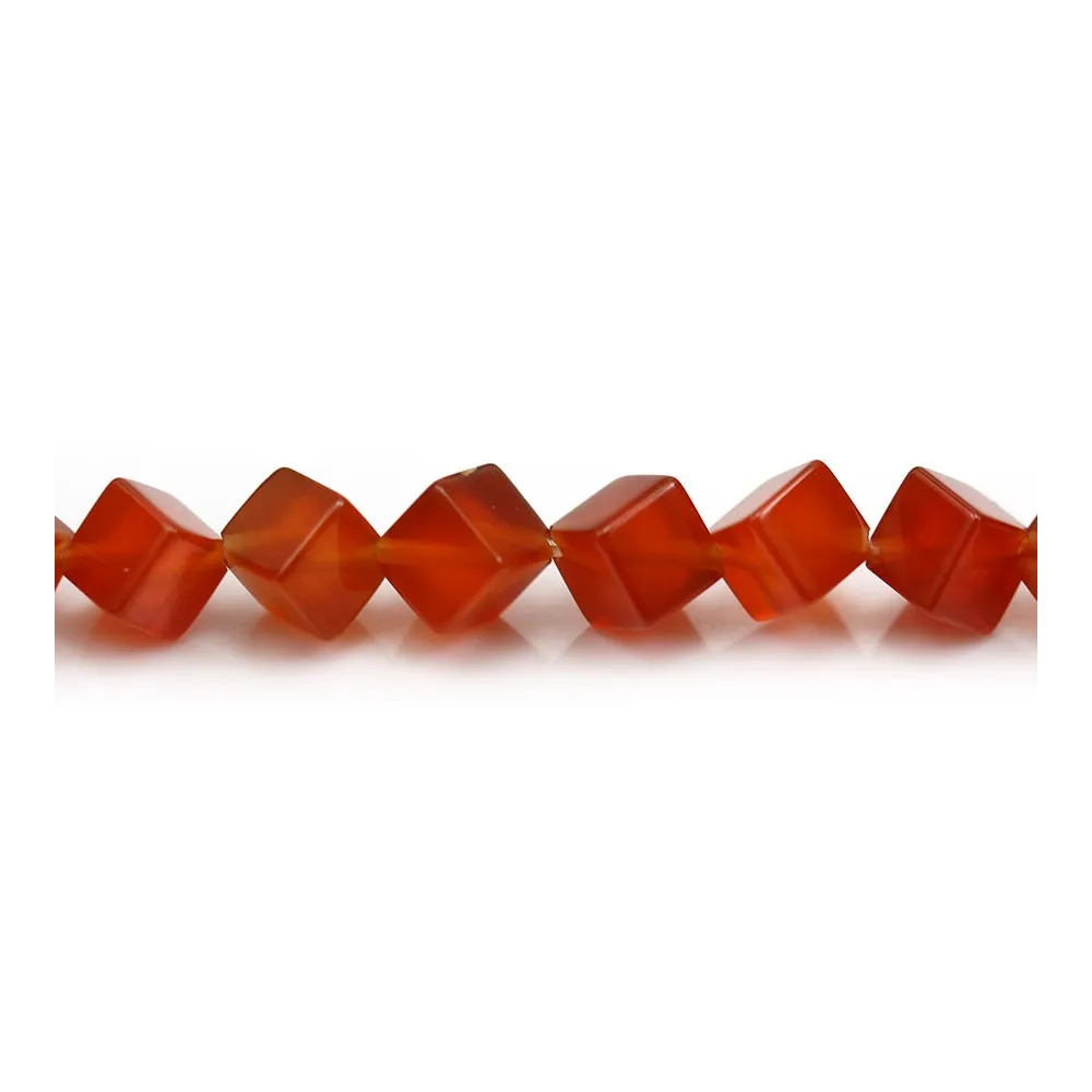 Agate rouge cœur 6mm x 40cm
