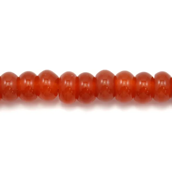 Agate rouge rondelle 3x5mm x 40cm