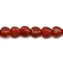 Agate rouge carré arrondie 8mm x 40cm