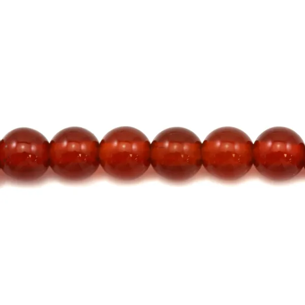 Agate rouge ronde 4mm x 40cm