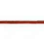 Agate rouge, en forme de tube, 4.5 * 13mm x 40cm