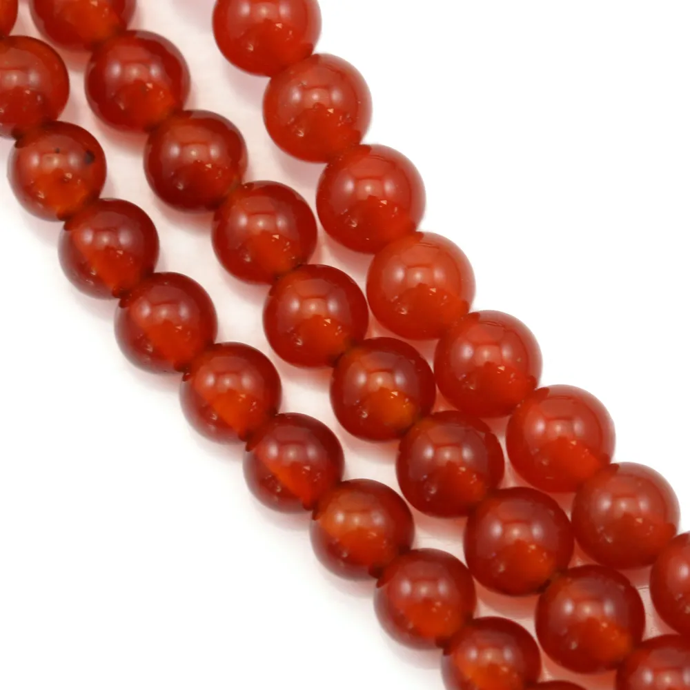 Agate rouge ronde 4mm x 40cm