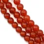 Agate rouge ronde 4mm x 40cm