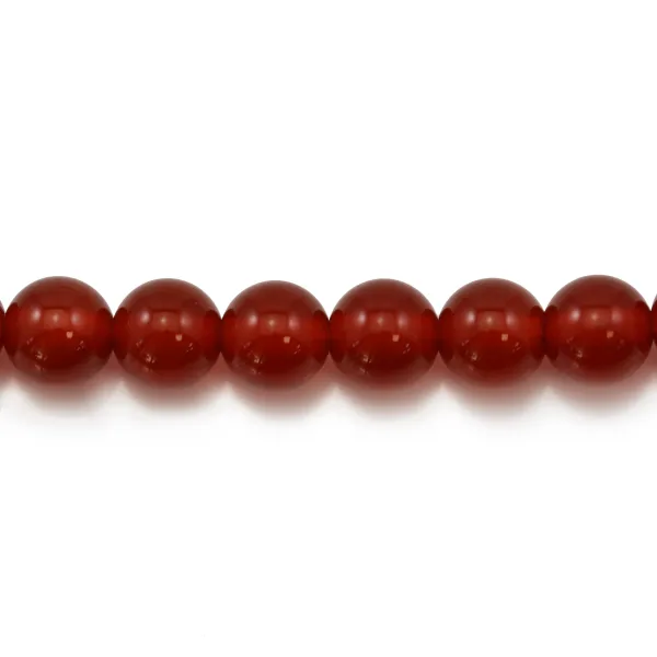Agate rouge ronde 6mm x 20pcs