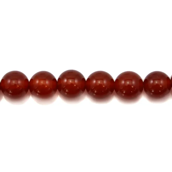 Agate rouge ronde 10mm x 5pcs