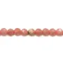 Rhodochrosite with round face shape, in size of 2mm x 39cm