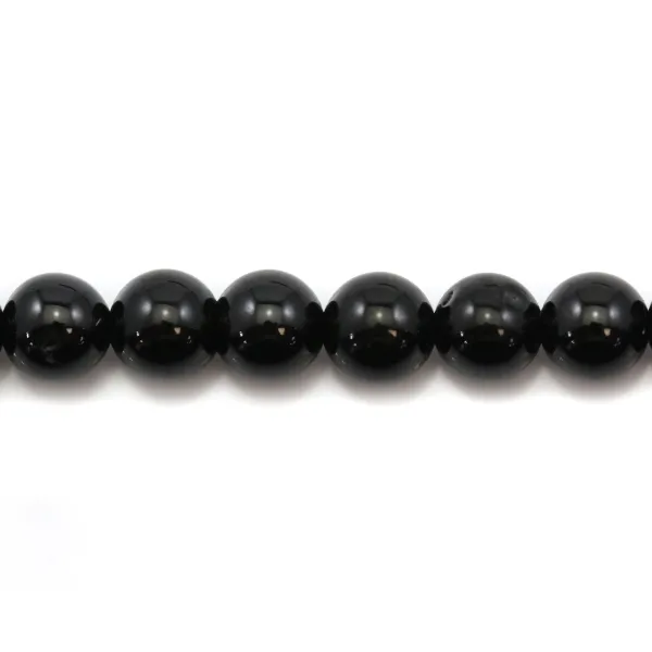 Black tourmaline round 4mm x 40cm