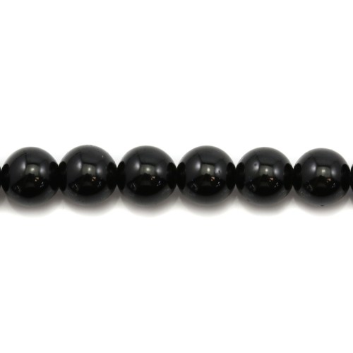 Tormalina nera rotonda 6 mm x 39 cm