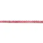 Tourmaline rose, de forme ronde facetté, 2mm x 39cm