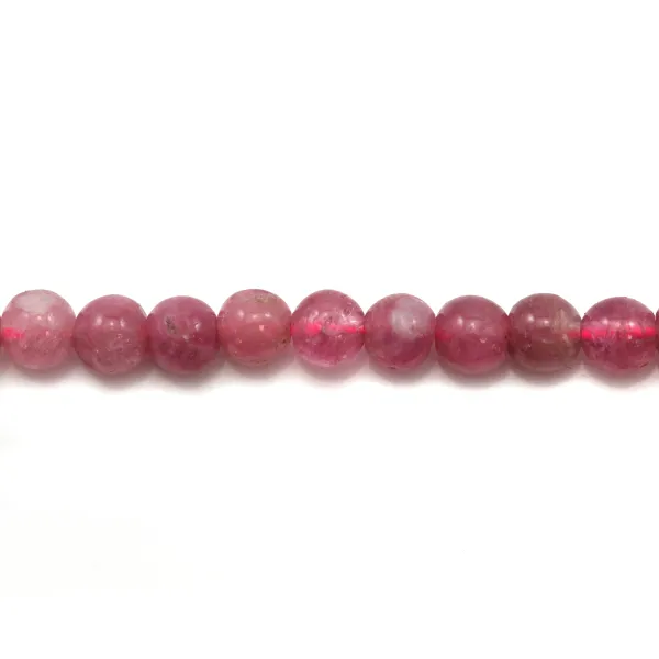 Pink tourmaline round 4mm x 5pcs