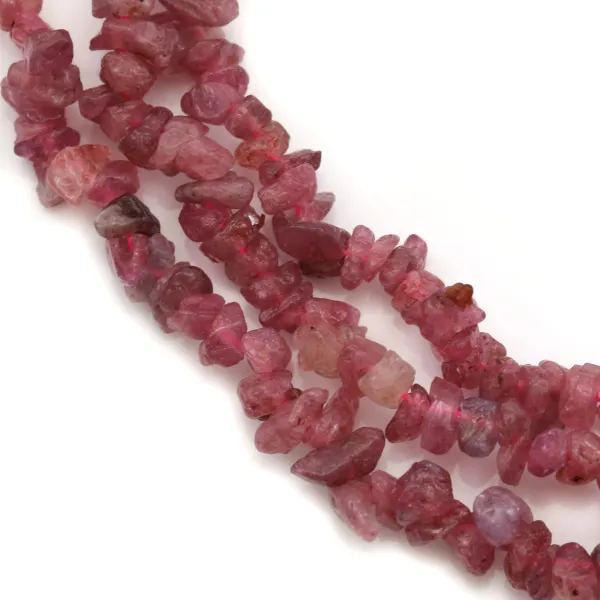 Turmalina rosa en forma de chip x 40cm