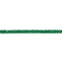 Emeraude synthétique verte, de forme ronde facetté, mesurant 2mm x 40cm