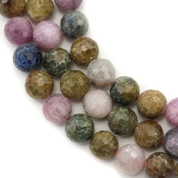 Rubi & Safira redonda facetada 10-10,5mm x 38cm