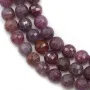 Rubis ronds facettés 8mm x 40cm