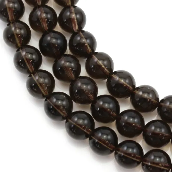 Rauchquarz Rund 8mm x 39cm