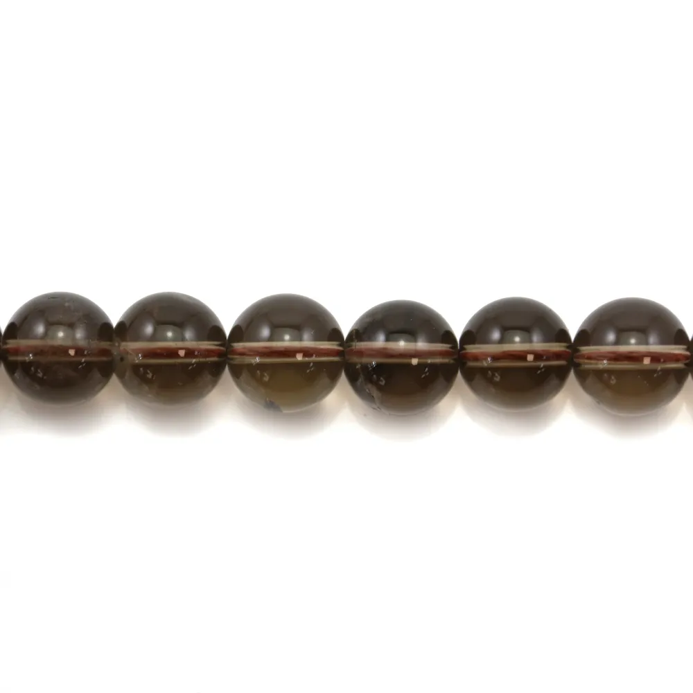 Quartz fumé ronde 12mm x 2pcs