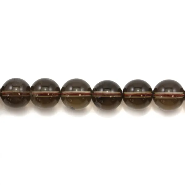 Rauchquarz Rund 12mm x 40cm