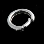 Argent 925  Rhodié Fermoir mousqueton rond17mm  x 1 pcs 