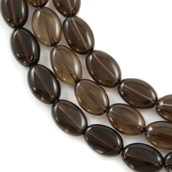 Rauchquarz Oval 8x12mm x 40cm