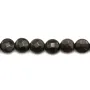 Smoky quartz faceted flat round 6mm x 40cm 