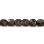 Quartz Fumé Carré Facette 8mm x 4PCS