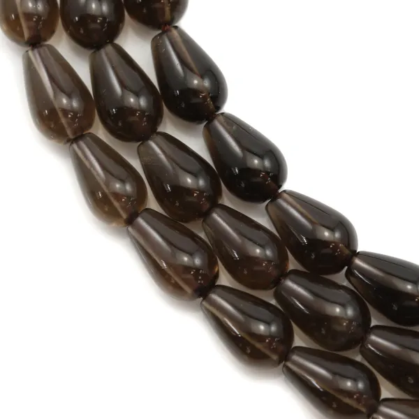 Rauchquarz Tropfen 5x8mm x 40cm