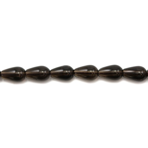 Rauchquarz Tropfen 5x8mm x 40cm