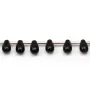 Quartz smoked, in the shape of drop, measuring 6 * 9mm x 40cm