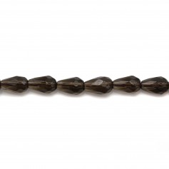 Smoky Quartz Faceted Teardrop