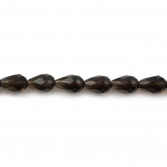 Smoky Quartz Faceted Teardrop