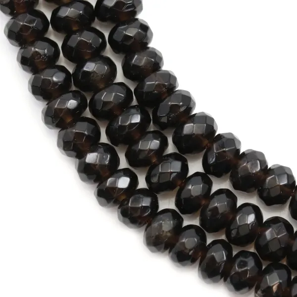 Quartz Fumé Rondelle Facette 4x6mm x 40 cm