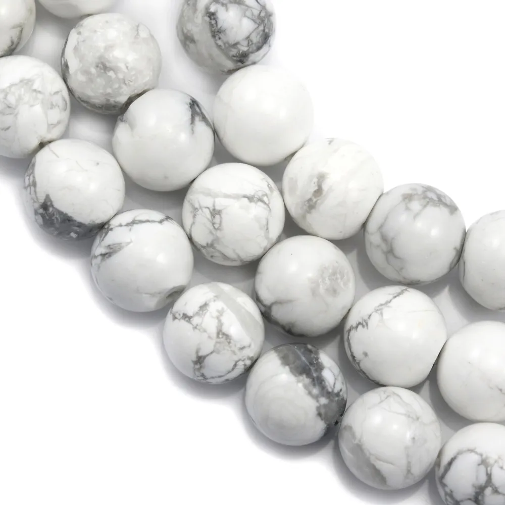 White Round Holite  16mm x 40cm 