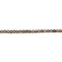 Quartz fumé, de forme ronde plate facetté, 2.5mm x 39cm