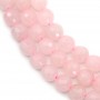 Rose Quartz Faceted Round 8mm x 40cm