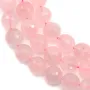 Quartz Rose Ronde Facette 14mm x 40cm 