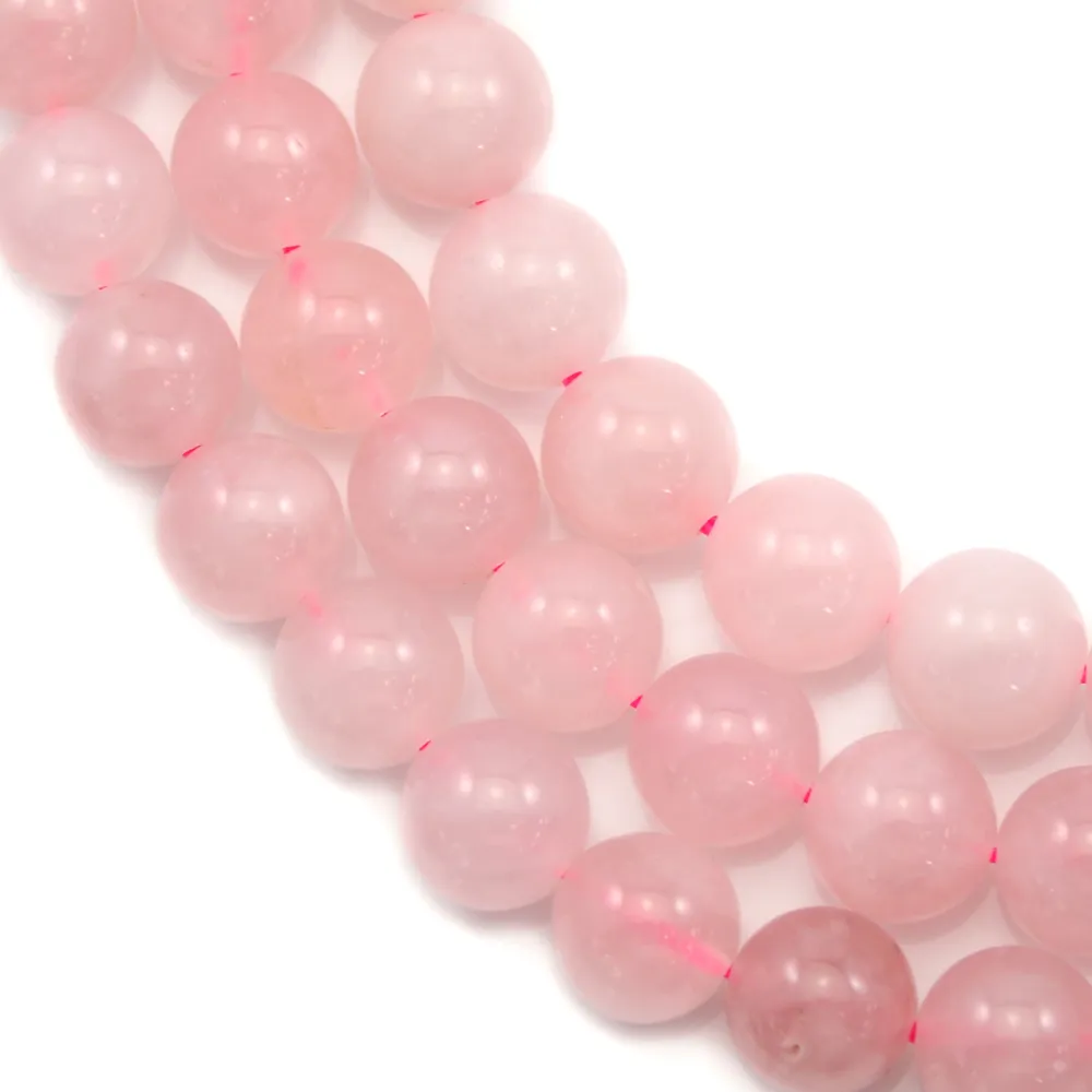 Quartz  Rose Rond 14mm x 40cm 