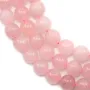 Quartz  Rose Rond 14mm x 40cm 